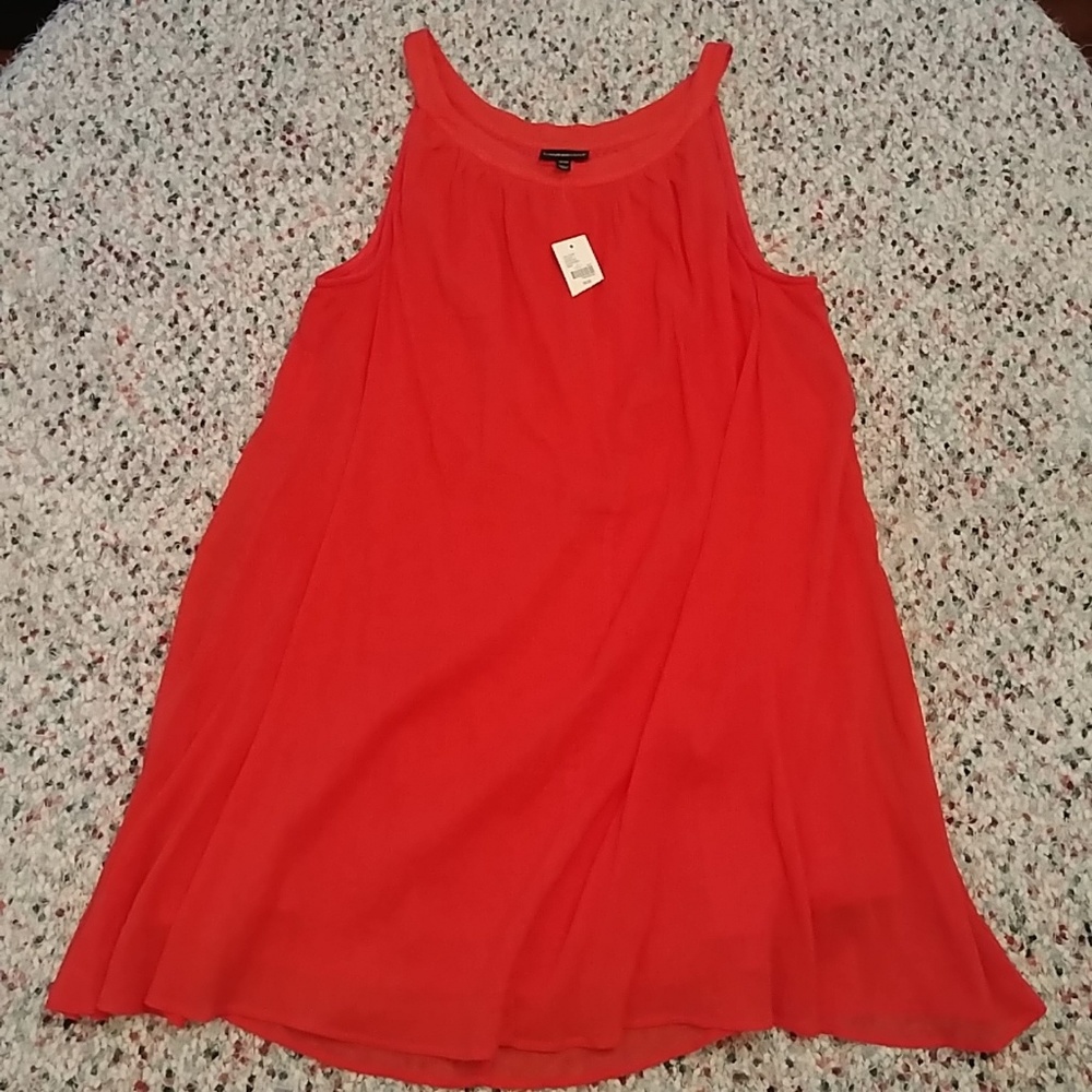 Lane Bryant Deep Coral Crepe Style Dress 18-20